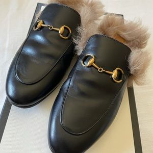 Gucci Princetown Fur Mule - 36
